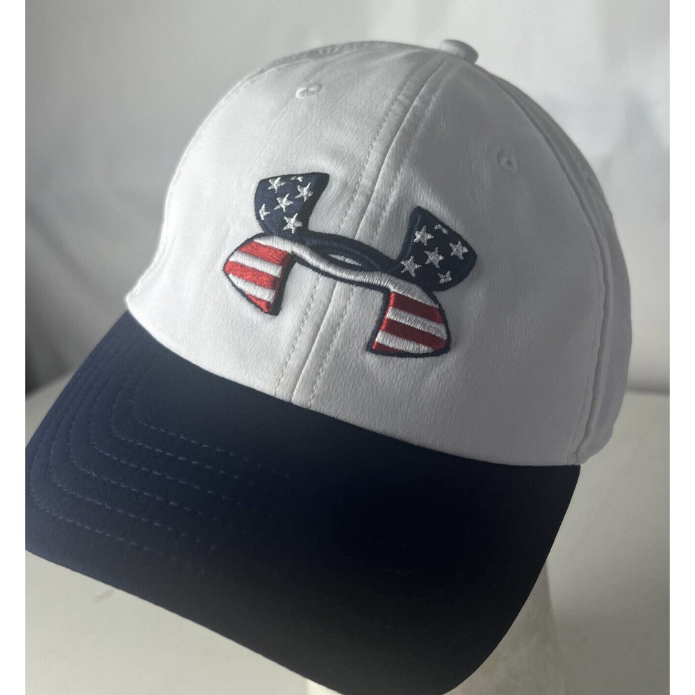 Under Armour UA Ball Cap Hat Adjustable Baseball Patriotic USA Women's Logo